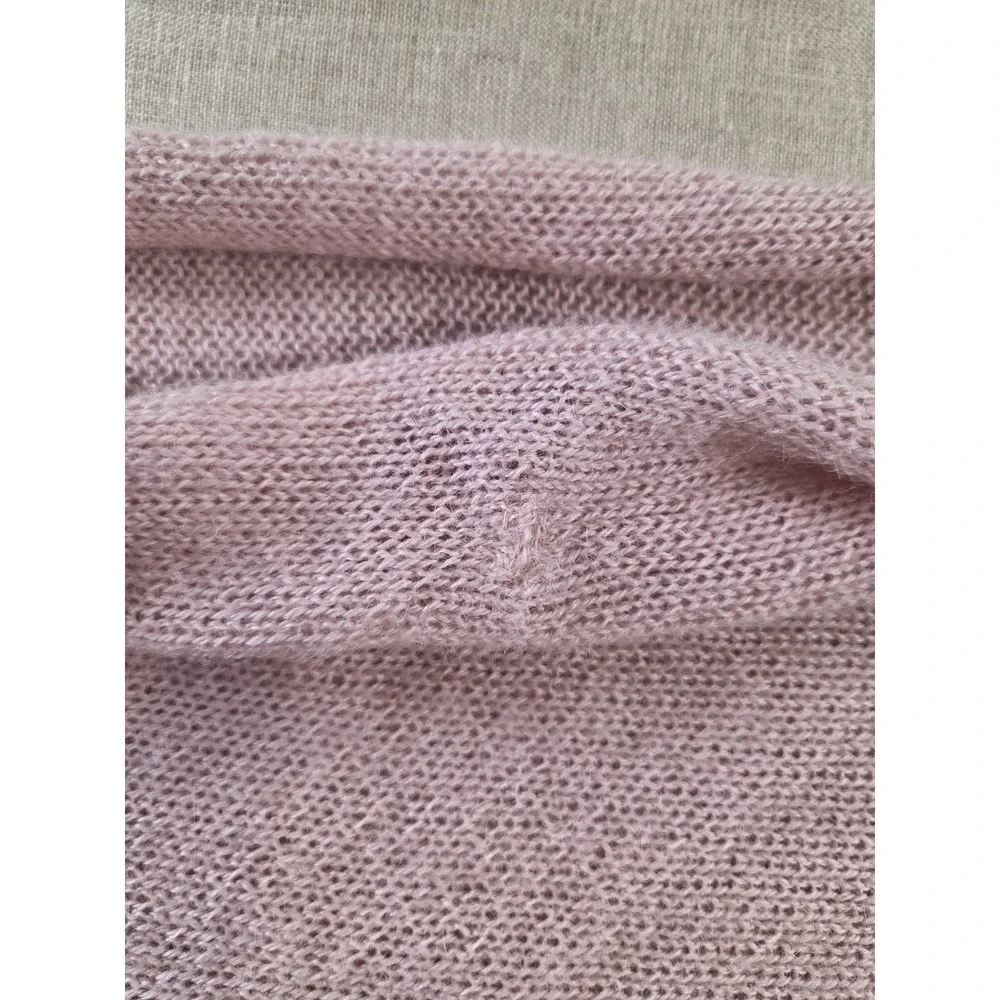 100% Baby‎ Alpaca Ruffled Scarf Wrap Baby Pink 80